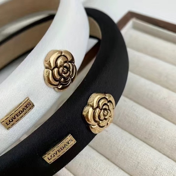 *NWT* Luxury Black & White Headbands - Set of 2 - Picture 4 of 4